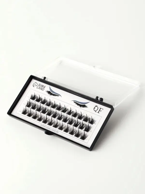 Набор накладных ресниц &laquo;Глаза из аниме&raquo;, пучки, 10, 12, 14 мм, чёрные