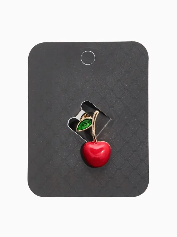 Значок  Значок "Вишня", цвет крано-зелёный в золоте