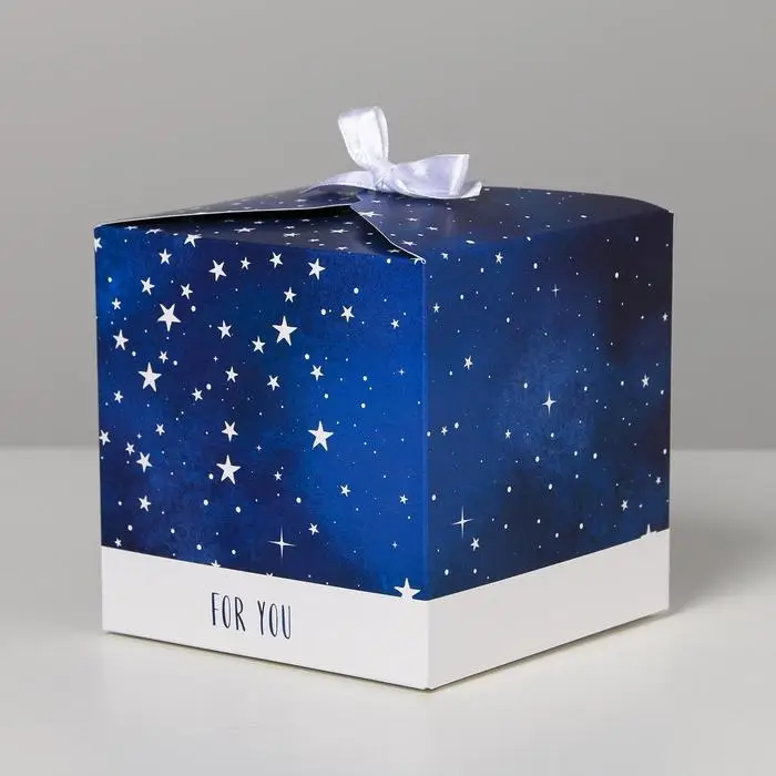 Коробка подарочная складная, упаковка, «Космос: For you», 12 х 12 х 12 см Коробка подарочная складная, упаковка, «Космос: For you», 12 х 12 х 12 см