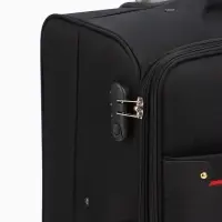 Чемодан на колёсах TEXTURA, кодовый замок, текстильный, с увеличением, 47&times;30&times;78 см, 28", чёрный