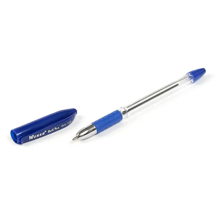 Набор шариковых ручек, 4 цвета, прозрачный корпус, в блистере