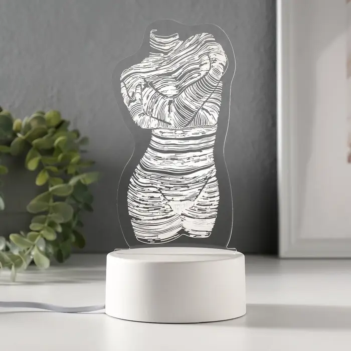 Светильник 3D RISALUX &laquo;Венера&raquo;, LED-ночник, RGB, от сети