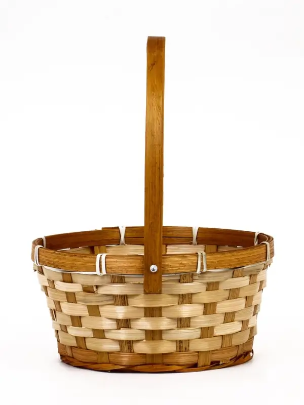 Корзина плетёная, d=21&times;10/24 см, бамбук