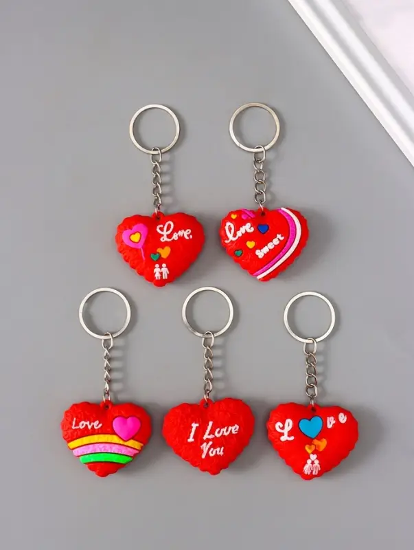 Брелок для ключей «Сердце с надписью - love», резина, 4×3×1.4 см, МИКС Брелок для ключей «Сердце с надписью - love», резина, 4×3×1.4 см, МИКС