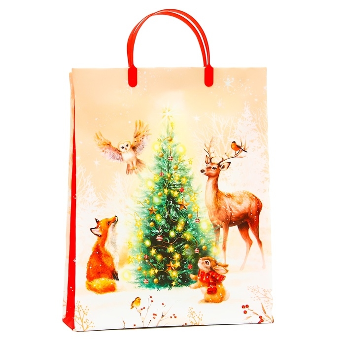 Пакет подарочный мягкий пластик Пакет подарочный мягкий пластик "Лес" 140 мкм Сумка 40 х 30 х 9 см