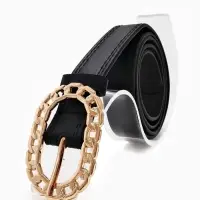 Ремень жен 04-01-01-01, Июнь2503, 2,5*0,3*110 см, без винта, пряж золото, 1 прокол, черный 1090312 Ремень жен 04-01-01-01, Июнь2503, 2,5*0,3*110 см, без винта, пряж золото, 1 прокол, черный 1090312