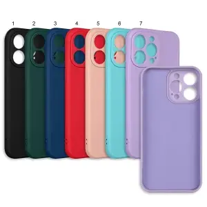 Чехол для iPhone 14 Pro Max цветной силикон