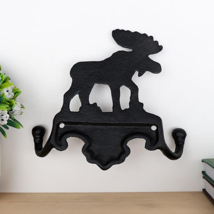 Крючки декоративные металл Крючки декоративные металл "Лось" 15х16х3,5 см