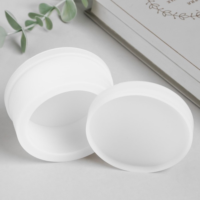 Молд силикон Молд силикон "Шкатулка круглая" с крышкой 8х8х4,9 см