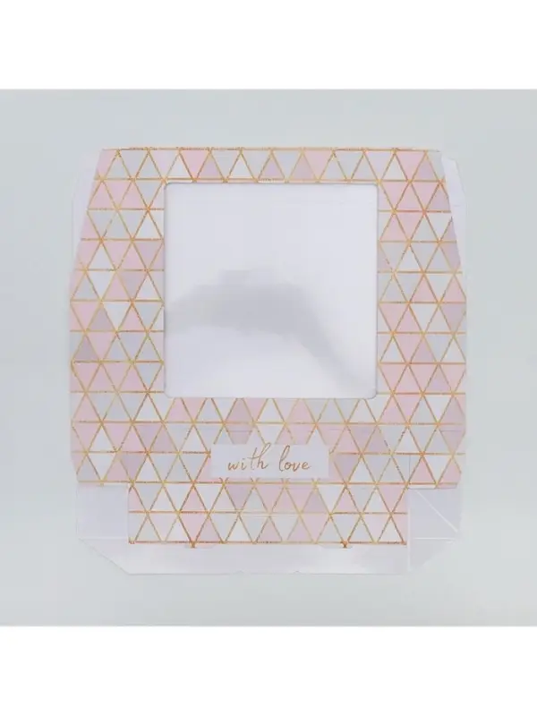 Кондитерская упаковка, коробка с ламинацией &laquo;Геометрия&raquo;, 20&times;20&times;4 см