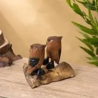 Сувенир интерьерный "Совушки" 15х9х14 см, дерево Сувенир интерьерный "Совушки" 15х9х14 см, дерево