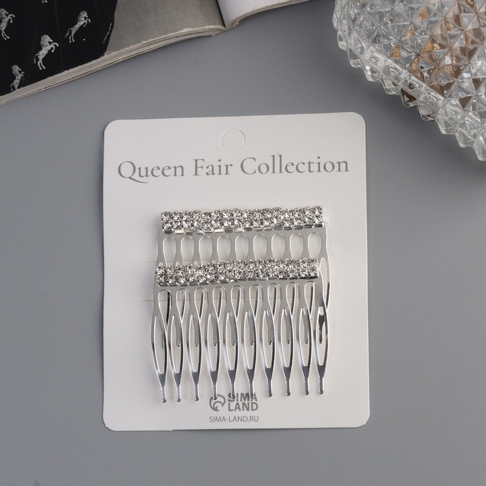 Гребень для волос Гребень для волос "Медея" (набор 2 шт) классика нить, 5х4 см, серебро