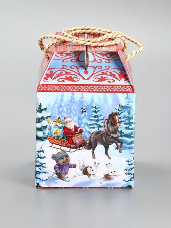 Подарочная новогодняя коробка «Золотая рыбка», для сладких подарков, 18×18×14 см Подарочная новогодняя коробка «Золотая рыбка», для сладких подарков, 18×18×14 см