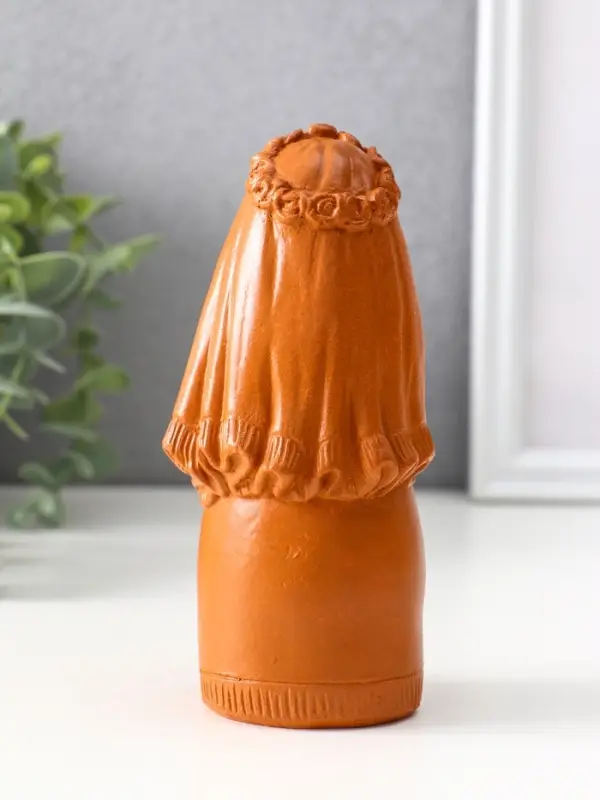 Фигура «Берегиня невеста», 14×6.5×7 см, красная глина