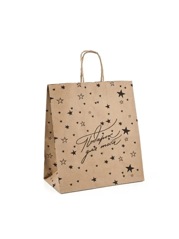 Пакет подарочный крафтовый «Подарок для тебя» 22 х 25 х 12 см