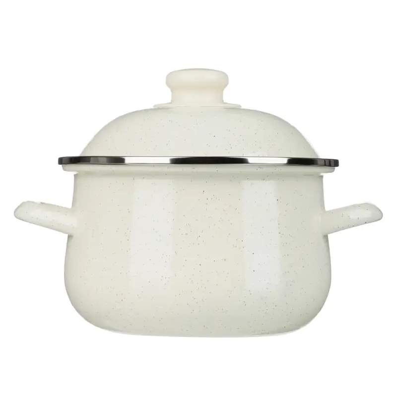 Кастрюля эмалированная VETTA Айвори, 18см, 2л, индукция