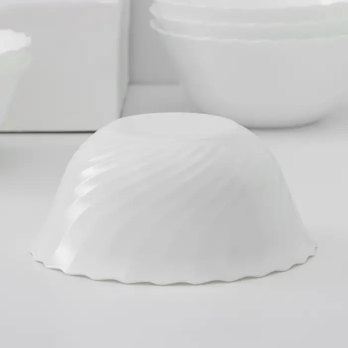 Салатники Luminarc Trianon, 1 л, d=18 см, набор 6 шт., стеклокерамика, белые