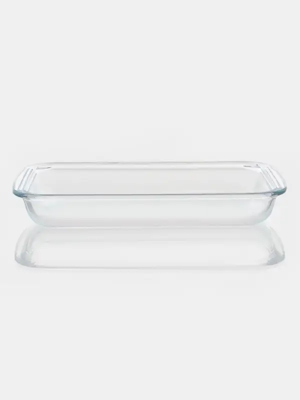 Форма для запекания и выпечки Доляна, 3 л, 39&times;24&times;6 см, жаропрочное стекло, прозрачная