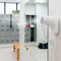 Фен LGE-006, 1300 Вт, настенный, 2 скорости, крепление, белый