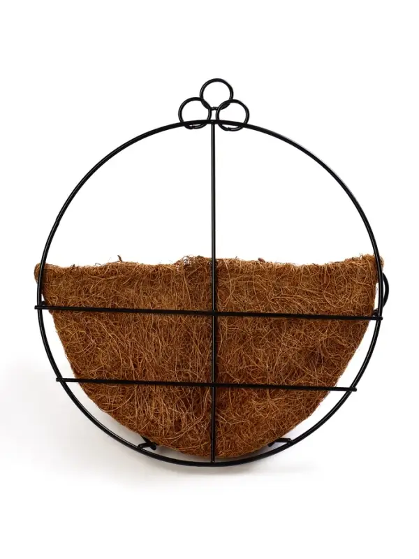 Кашпо настенное d=20 см, с кокосовым вкладышем Кашпо настенное d=20 см, с кокосовым вкладышем