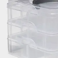 Органайзер для мелочей Доляна, пластик, 3 яруса, 18 ячеек, 15&times;15&times;12 см, МИКС