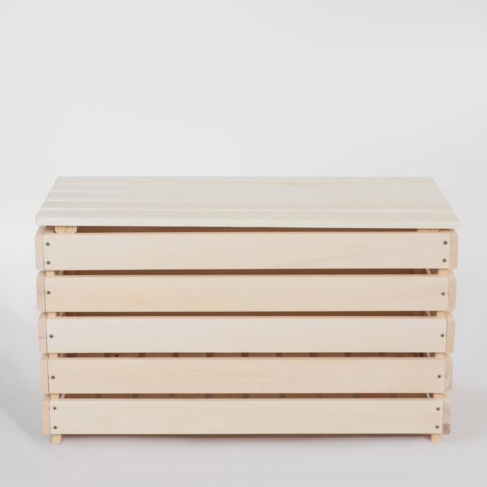 Скамья с ящиком, 80×40×45см, из липы Скамья с ящиком, 80×40×45см, из липы