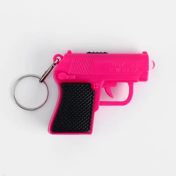 Фонарик брелок для ключей на кольце «Пистолет», 3×AG3, МИКС