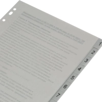 Разделитель листов из сер.пласт. с индексами Attache, А4, цифровой 1-12