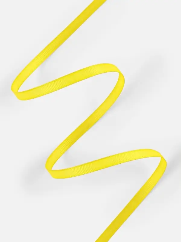 Лента репсовая, 6 мм, 23±1 м, жёлтая №15