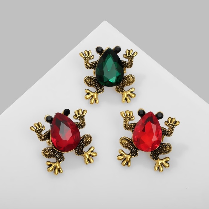Брошь «Лягушка» стекло, цвет МИКС (неделимая фасовка 12 шт., цена за шт.) Брошь «Лягушка» стекло, цвет МИКС (неделимая фасовка 12 шт., цена за шт.)