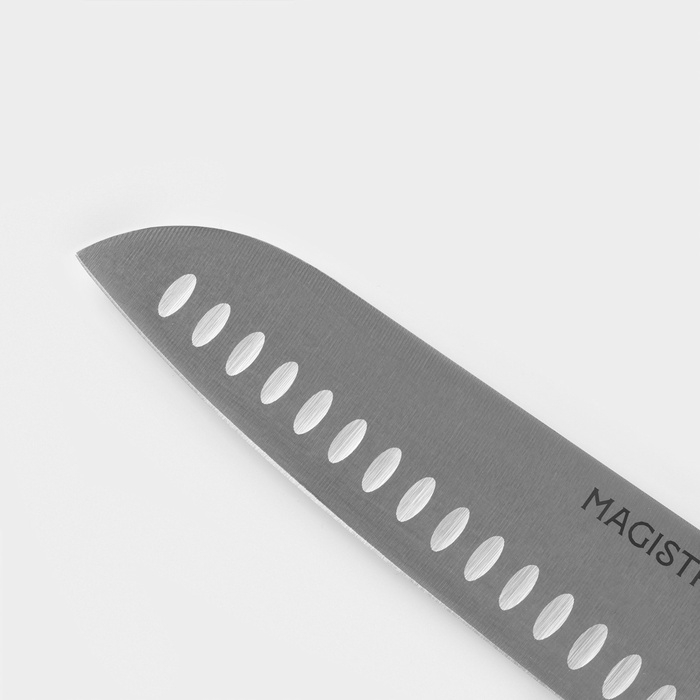 Нож кухонный сантоку Hinshitsu, нержавеющая сталь, 17,8 см, чёрный Нож кухонный сантоку Hinshitsu, нержавеющая сталь, 17,8 см, чёрный