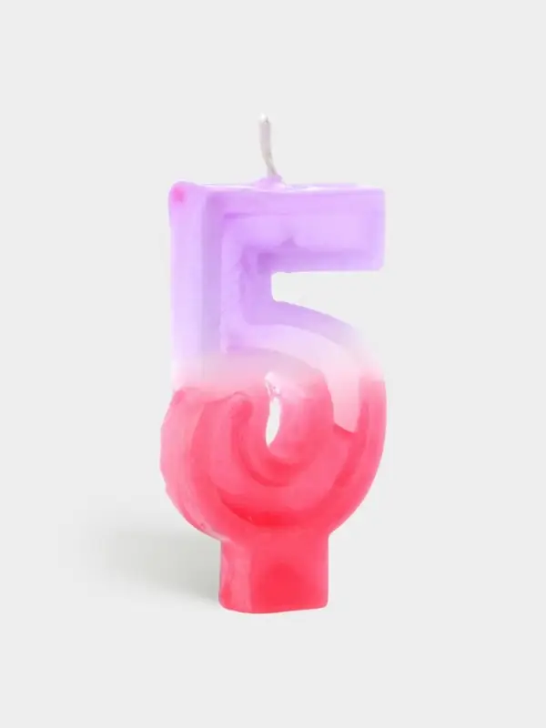 Свеча цифра для торта &laquo;5&raquo;, 8&times;3.75&times;1 см