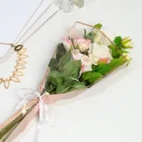 Пакет для цветов &laquo;Самой прекрасной&raquo;, пудровый, 28 х 9 х 43.5 см