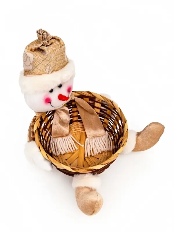 Конфетница &laquo;Корзинка снеговика&raquo; 25 см