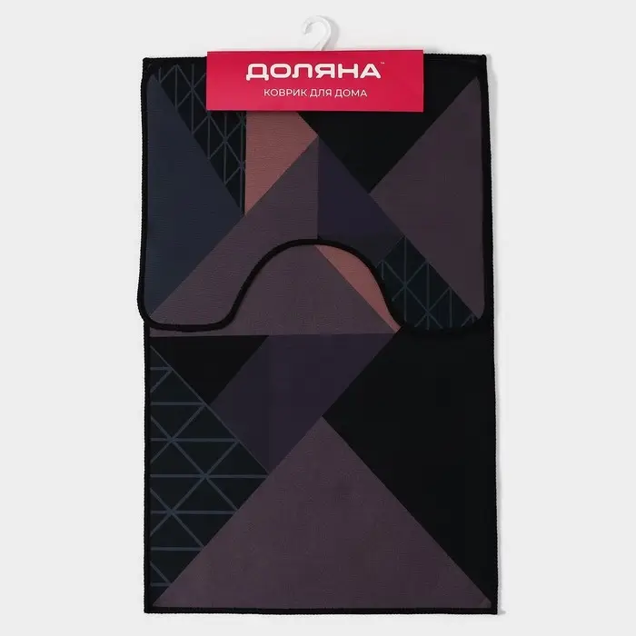 Коврики для ванной и туалета Доляна &laquo;Дора&raquo;, 2 шт.: 50&times;80 см, 50&times;40 см