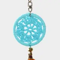 Брелок "Ловец снов" 19 см, цв. бирюзовый Брелок "Ловец снов" 19 см, цв. бирюзовый