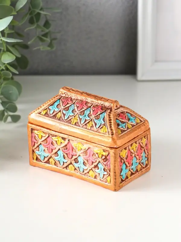 Шкатулка "Ларец цветной" 7,5х10х6 см
