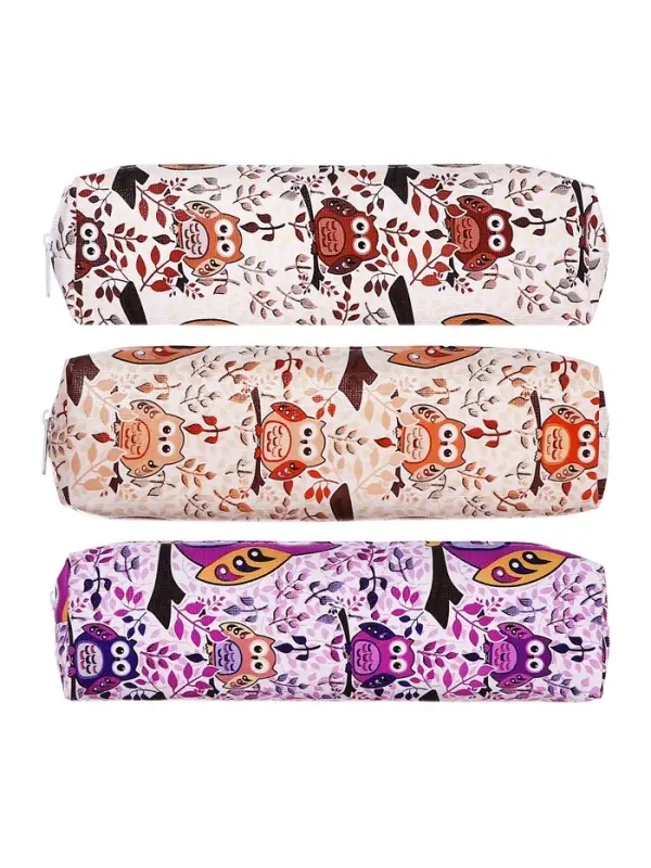 Пенал школьный Calligrata &laquo;Совы&raquo;, на молнии, 1 отделение, с принтом, МИКС