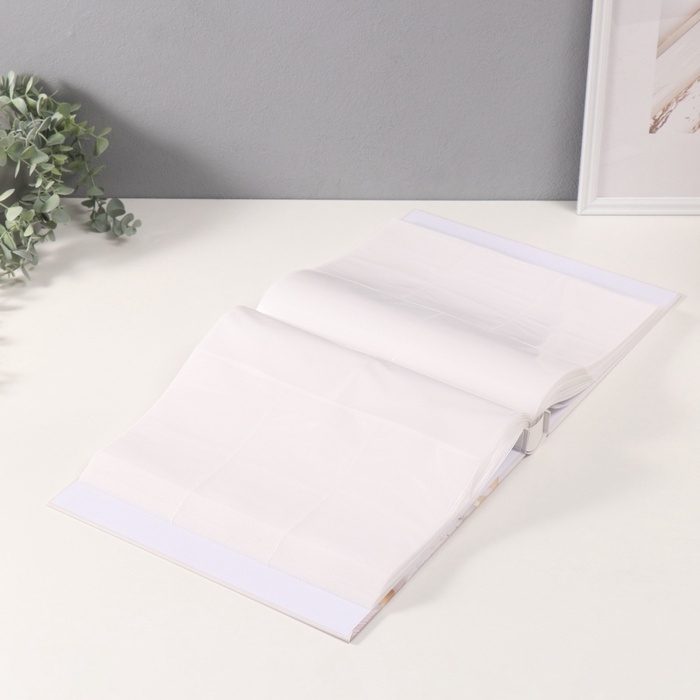 Фотоальбом на 800 фото 10х15 см Фотоальбом на 800 фото 10х15 см "Букет с листьями" в коробке золотая обводка 5,5х30,5х33,5см 10749