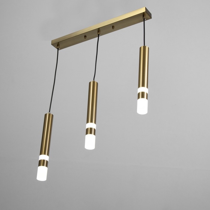 Светильник BayerLux Подвес BayerLuxной Светильник BayerLux Подвес BayerLuxной "Гелла" 3хLED 18Вт 4000К латунь 50х4х30-180см