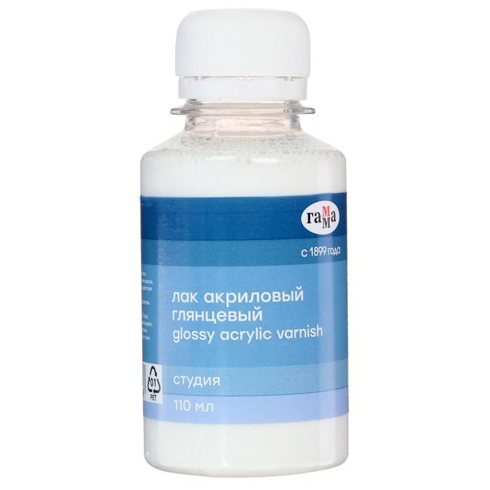 Лак акриловый водная основа, 110 мл,  Лак акриловый водная основа, 110 мл, "Гамма", глянцевый