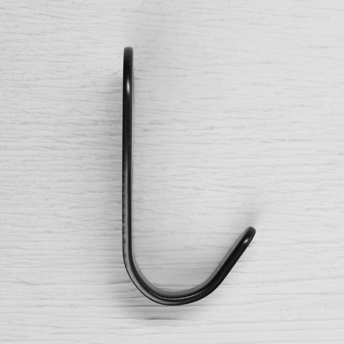 Крючок мебельный ТУНДРА TKO017, однорожковый, черный, 10 шт TMP Крючок мебельный ТУНДРА TKO017, однорожковый, черный, 10 шт TMP