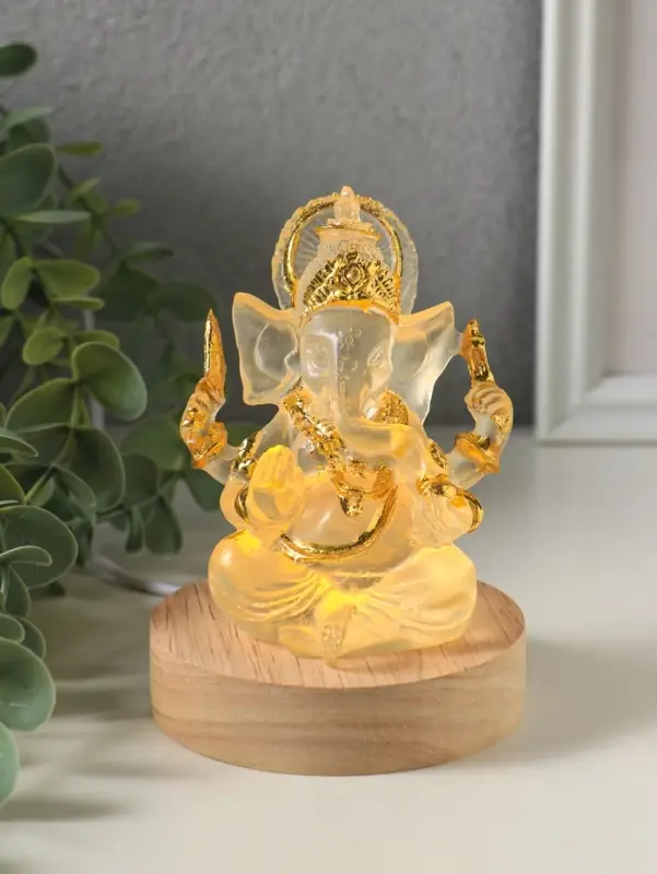 Фигурка светящаяся &laquo;Ганеша - бог мудрости&raquo;, акрил, от USB, 8&times;8&times;10 см