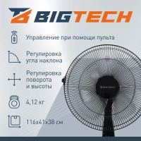 Вентилятор напольный BigTech WBF009 с пультом