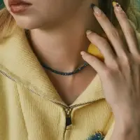 Чокер из бисера &laquo;Хрусталь&raquo;, голубой в серебре, 36 см + 5 см доп, цепочка