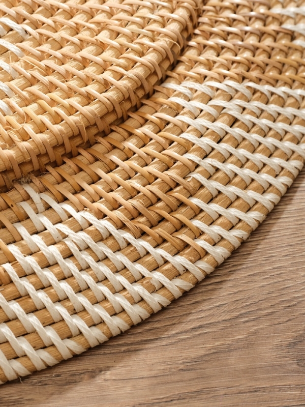 Тарелка декоративная плетеная ротанг "Солнце", 50х50х5 см