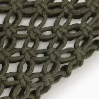 Сумка пляжная, плетёная, клетка 3.5 см, зелёная