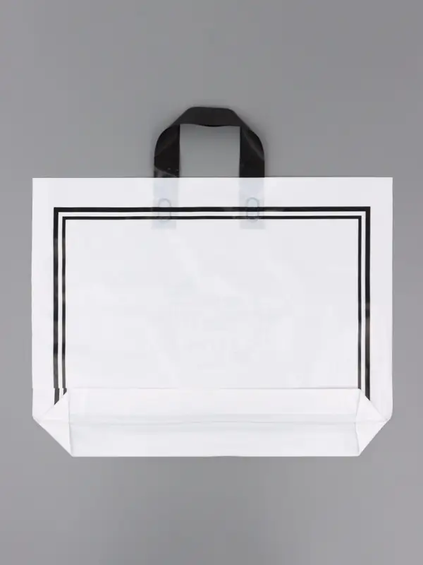 Пакет с петлевой ручкой белый 45 х 35 х 8 см  80 мкм