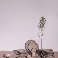 Тарелки Magistro Jarwah Lausanne, d=21.3 см, обеденные, набор 2 шт., фарфор, бежевые