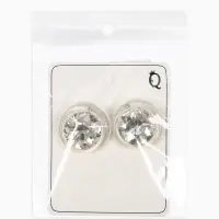 Серьги "Кристалл" круг, цвет прозрачно-белый